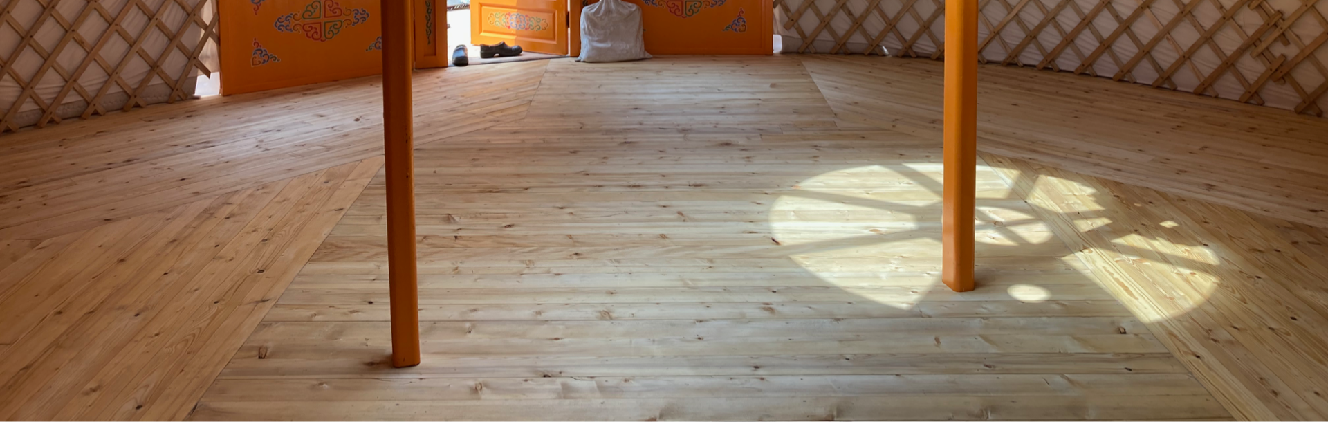 Un beau plancher pour un bel espace rond